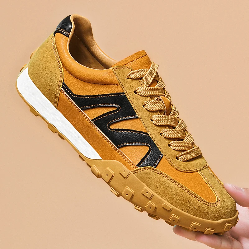 

Fashionable Men High Quality Texture Comfortable Outdoor Sports Leisure Shoes Large Size Soft Sole Flats Driving Oxford Shoes