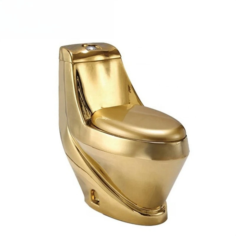 

Gold silver toilet color toilet electroplated wash basin column basin