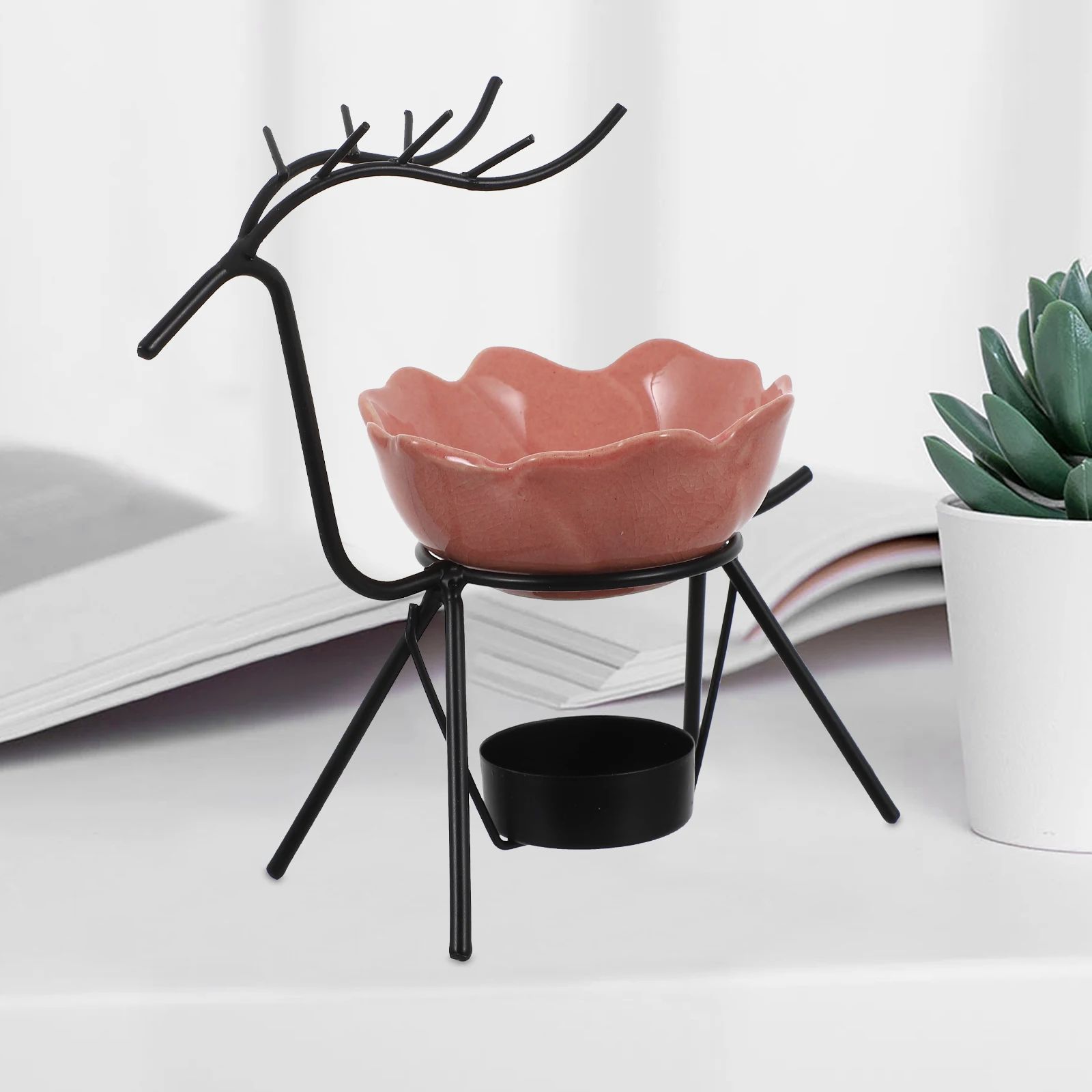 

Durable Iron Ceramic Aroma Censer Incense Burner Multi Occasion Decorative Accessory