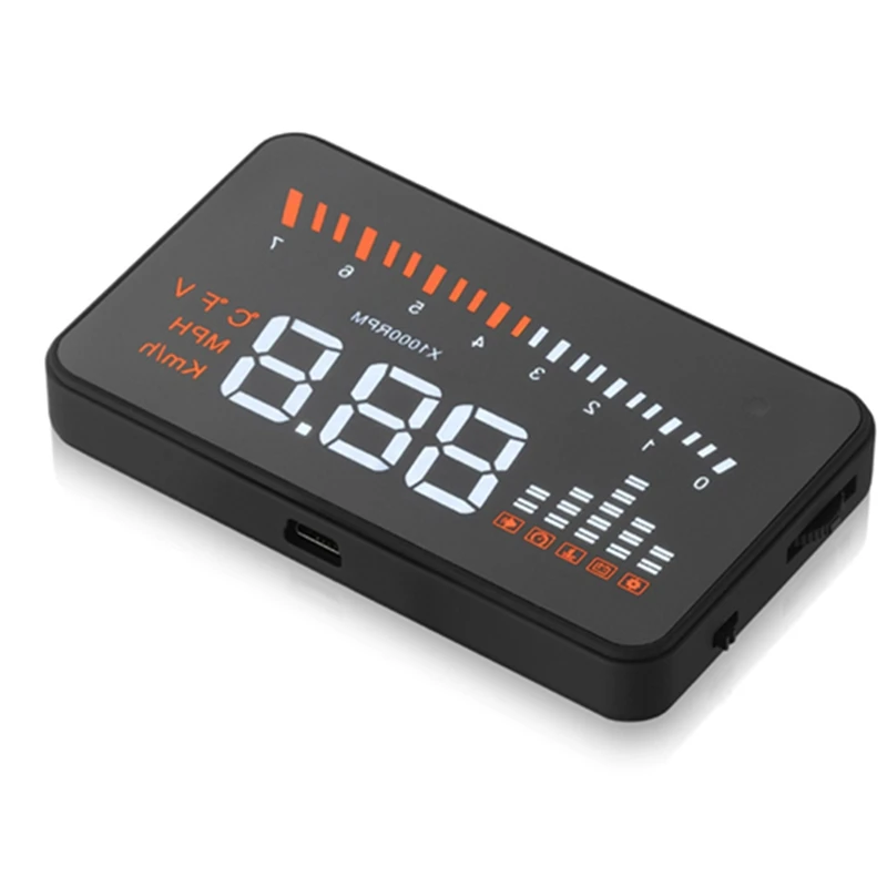 X5 Car HUD Head-Up Display OBD Speed Projector Universal Durable Easy To Use Black