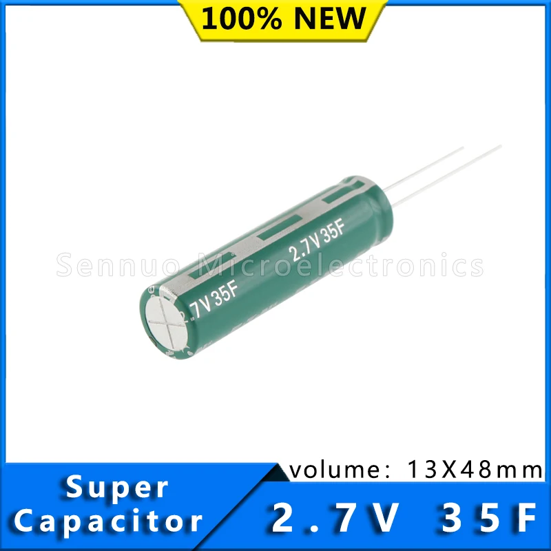 1Pcs NEW 2.7V 35F 13x48mm HV supercapacitorsCylindrical cells HV1245-2R7356-R farah capacitance Low ESR high power density