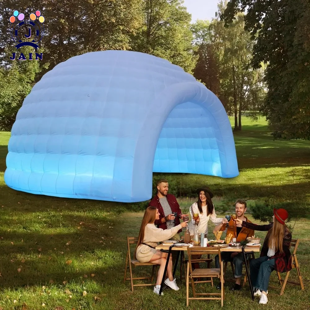 送風機付き屋外用インフレータブルLEDキャンプテントハウス、 - Outdoor Camping Exhibition のレビューと価格