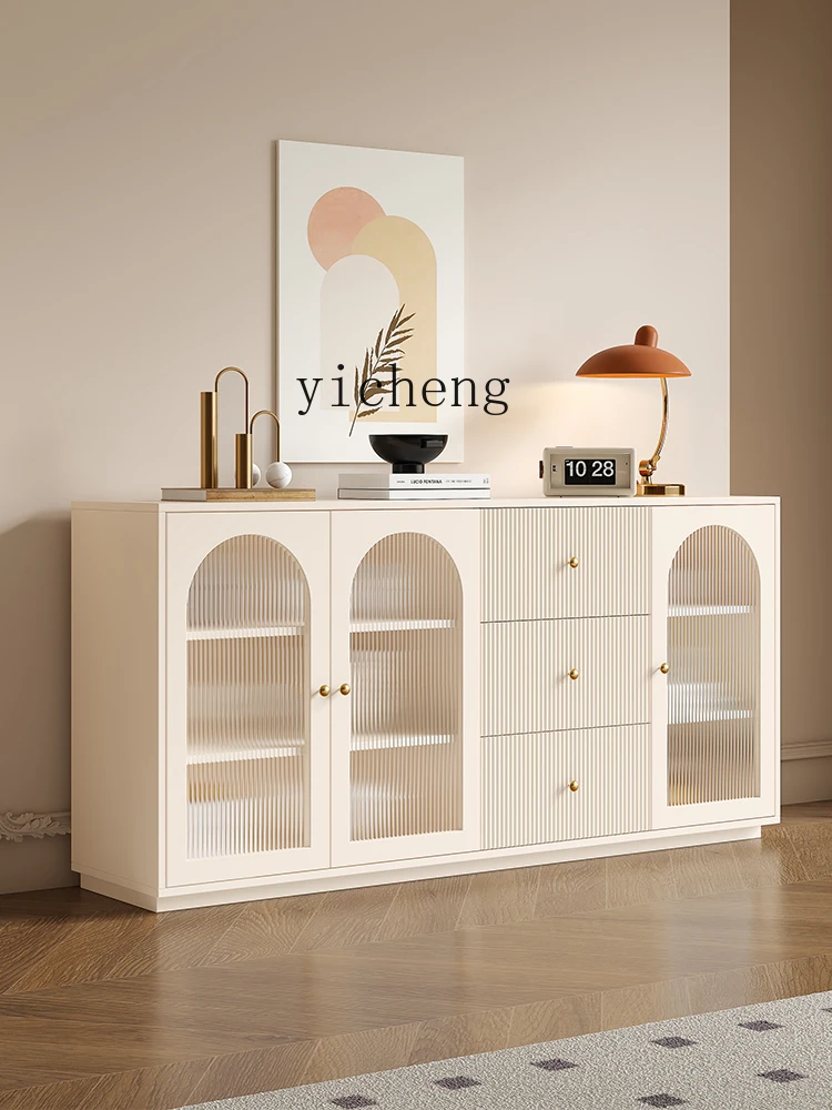 Zc Cream Style Sideboard Cabinet Wall Integrated Living Room Storage Cabinet Home Kitchen Cabinet