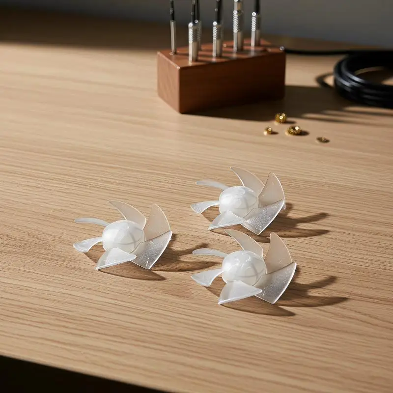 Plastic 6 Blades Mini Fan Blade Transparent Small Power Wind Wheel 2/4/10Pcs Replace Parts for Portable Fan Repair Use