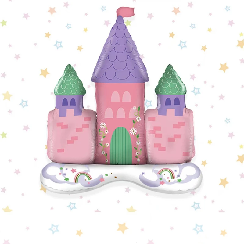 New Dream Castle Aluminum Film Balloon Children\'s Birthday Party Prince Princess Castle Decoration Decoration Photo Props