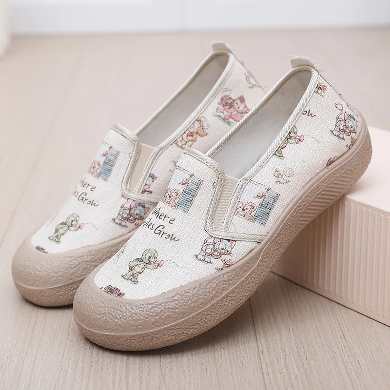 

Women's Shoes 2025 Cross-border Spring New Thick-soled Breathable Casual Round Head Single Shoes Mother Shoes