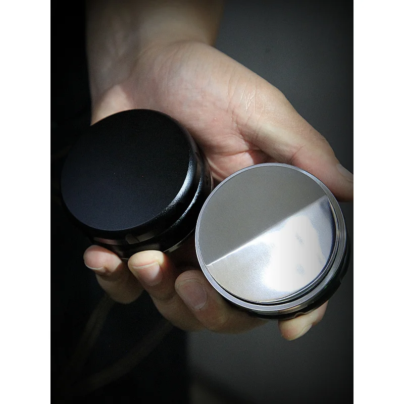 For professional-grade single-leaf coffee powder maker, 58.55mm titanium-coated stainless steel base, universal