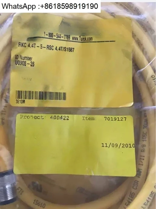 Cable de conexión RKC4.4T-5-RSC4.4T/S1587 macho M12 de cuatro núcleos