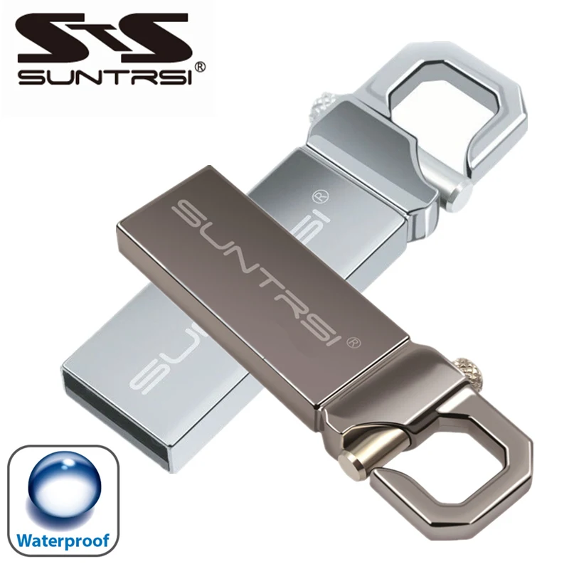 Suntrsi Usb Fash Drive 128GB 64GB 32GB pendrive 64 gb флешка pendrive wodoodporny srebrny złoty u disk memoria cel usb stick