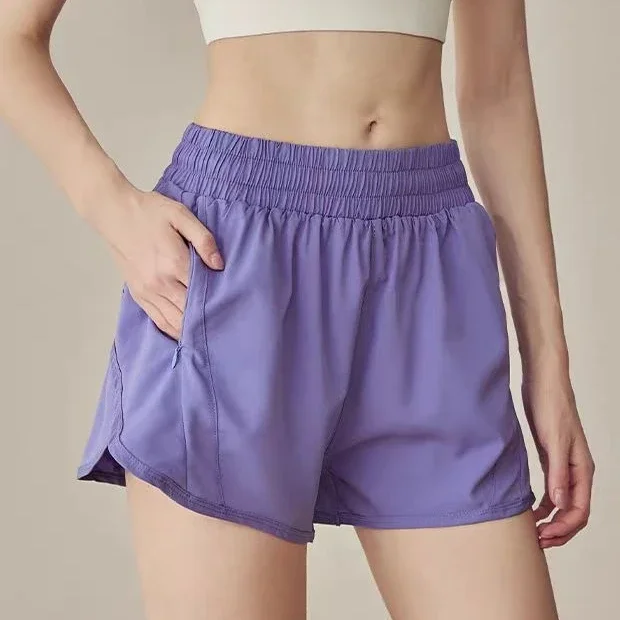 

Lemon Women Running Lightweight Athletic Shorts With Liner Zip Pocket Quick Dry Workout Sports Shorts Oneractive Sport Yoga Pant