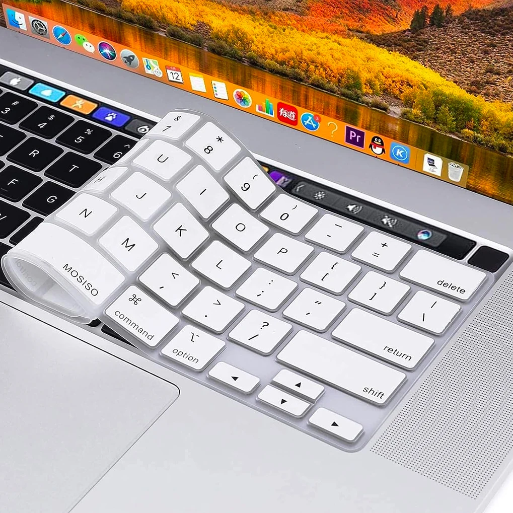 Silicone Keyboard Cover for MacBook Pro 13-inch M2 A2338 A2289 A225/ MacBook Pro 16-inch A2141 with Touch ID