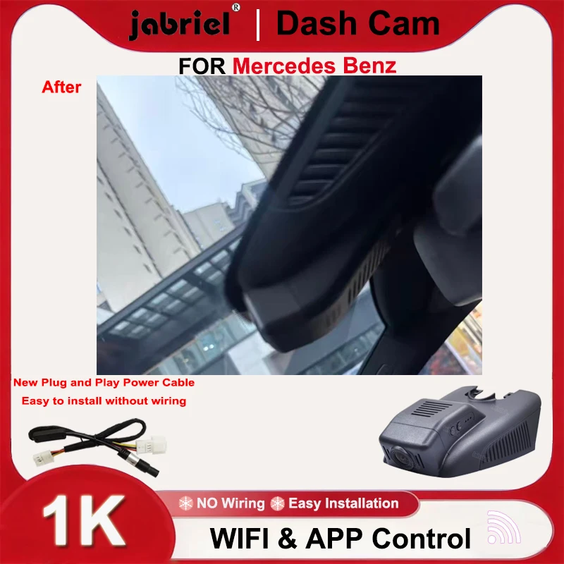 

Видеорегистратор Jabriel 1K 1080P с Wi-Fi, Plug and Play, для Mercedes-Benz C w205, S205, GLC x253, CLS w219, E-класса