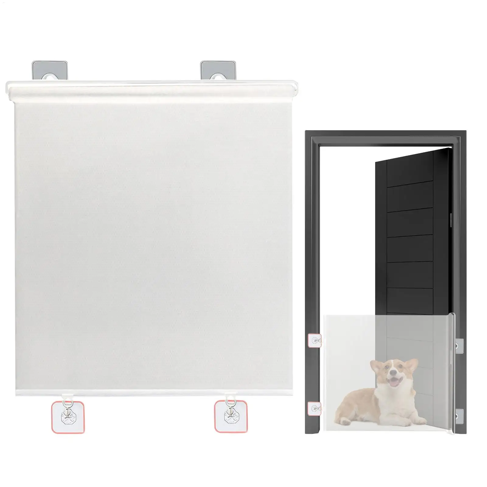 Dog Gate Puppy Gate Retractable Dog Fence Wide Barrier No Drilling Screen Pet Supplies Child Safety for Hallways Stairs Doorways