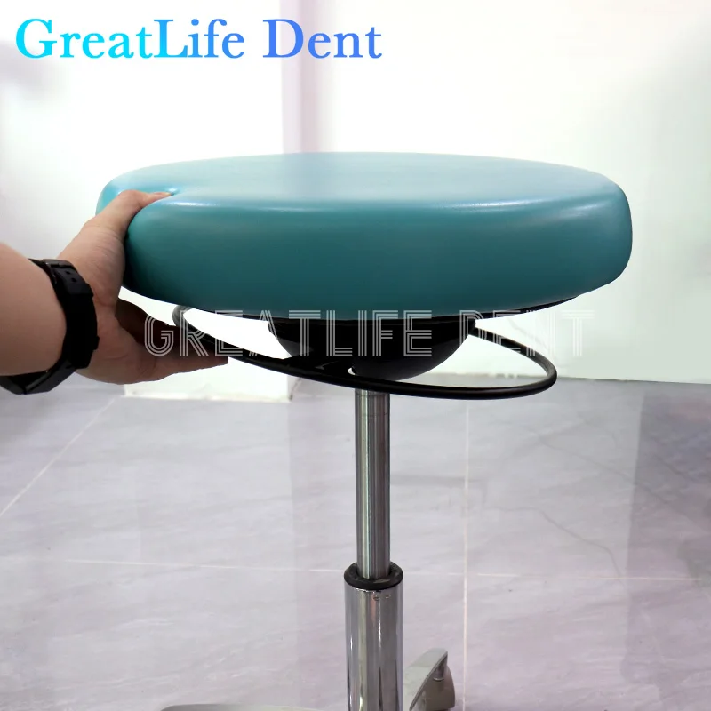 GreatLife Bar Chair Lift Rotating Laboratory Hospital Leather RoundHairdressing Tattoo Embroidery Makeup Master Pulley Stool