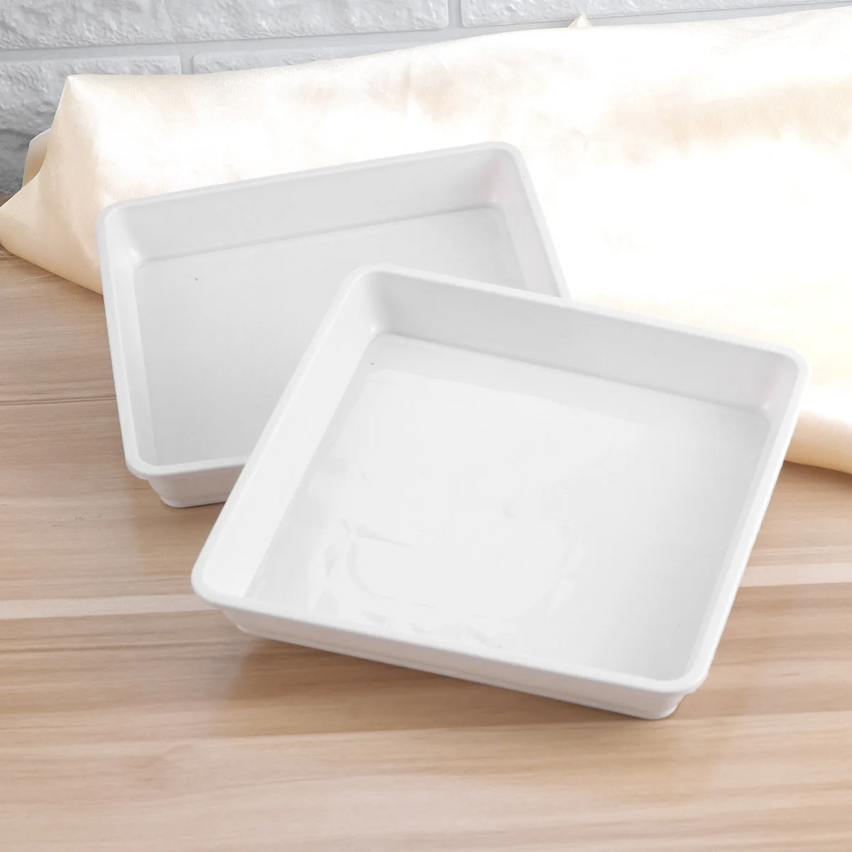 

Plastic Plant Pots Saucer Square Resin Tray Flower Pot Holder Premium Material Durable Use Protect Surfaces Maintain Moisture
