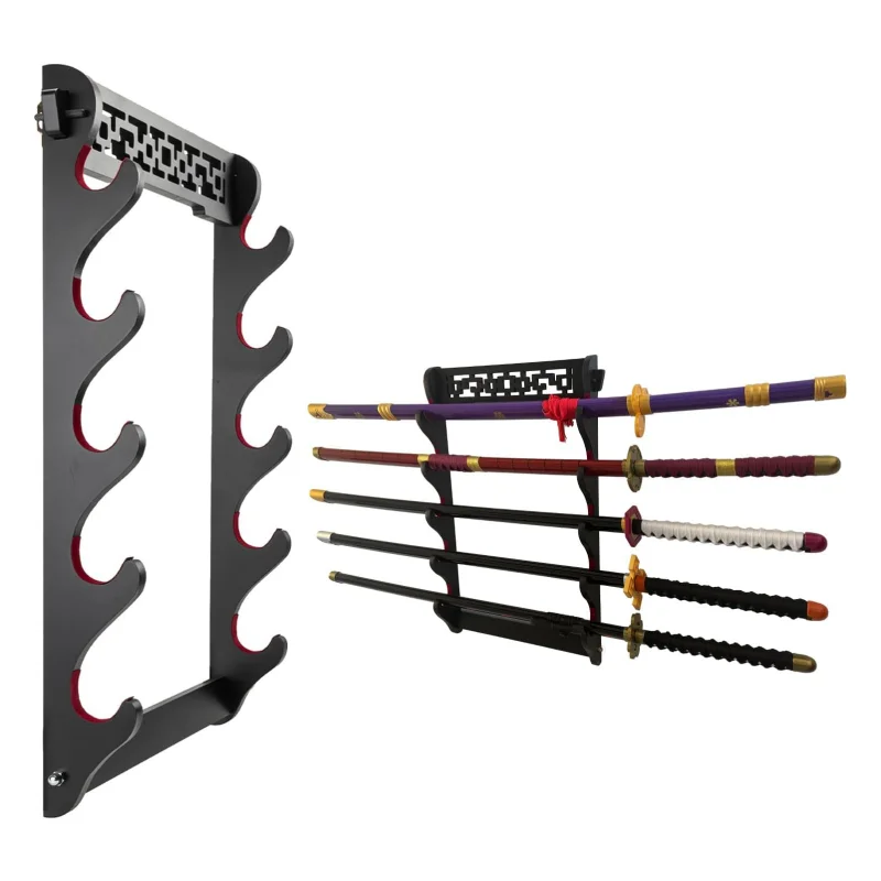Wall Katana Organizer Support Wooden Sabre Sword Stand Shelf Display Real Size Japanese Katana Holder Rack Decoration Ornament