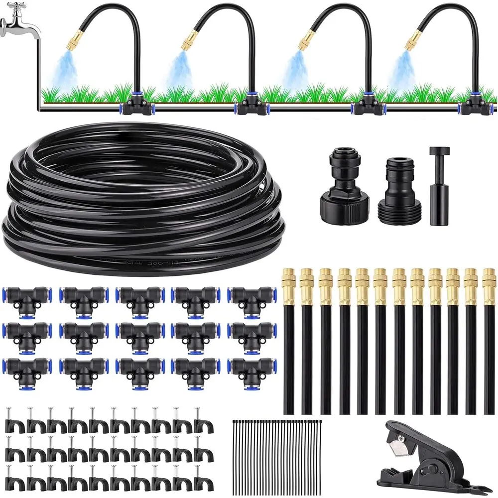 

Automatic Drip Irrigation Kits Garden Irrigation System, Includes 66T 5/16 inch Irrigation TuHose & 20Pcs 360° Bending Dropper A