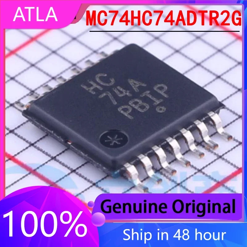 

10PCS New MC74HC74ADTR2G Package TSSOP14 2V~6V 35MHz Trigger Original in Stock