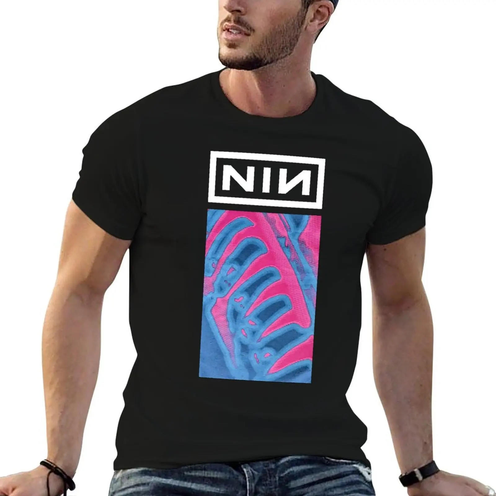

%The-NIN-Music% T-Shirt man t shirt cotton funny t shirts cotton T-Shirt