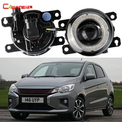 Car Fog Light LED Angel Eye Daytime Running Lamp DRL For Mitsubishi Mirage Space Star Hatchback 2017 2018 2019 2020 2021 2022
