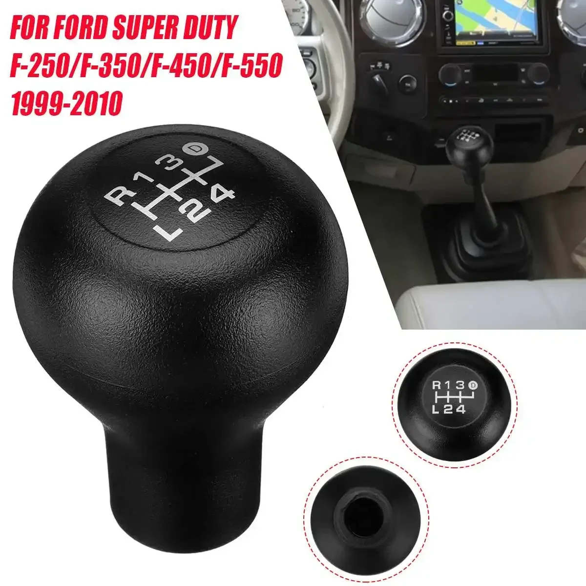 6 Speed Gear Shift Knob For Ford Super Duty F-250/F-350/F-450/F-550 1999-2010 Plastic Shifter Lever Gear Stick