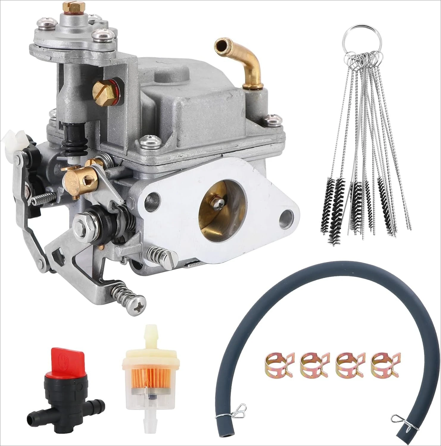 Carburetor For Mercury Mercruiser Quicksilver 8HP 9.9HP 4-Stroke Outboard Motor 3303-8M0104462 1300-8M0167272 3303-895110T0
