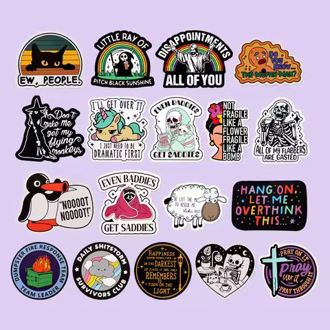 Funny Quotes Refrigerator Magnet Magnetic DIY Cartoon Animals Fridge Stickers Creative Refrigerator Decoration Collection Gifts