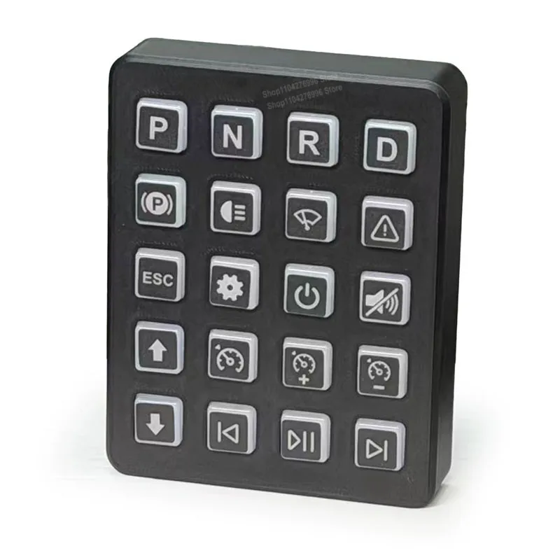 Caja de Botones AZRACING, Simula la Caja de Control Central de un Coche de Carreras, Caja de Botones de Control Multifuncional Euro Truck para Juegos de Carreras