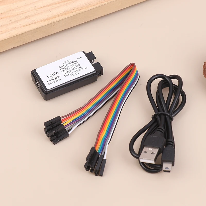 1set Plastic USB Logic Analyzer 24MHz 8Channel Input Memory 24M/Second Logic Analyzer Debugger For ARM FPGA Logic Analyzer Logic