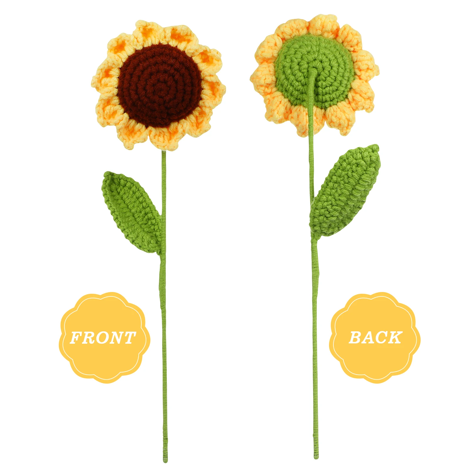 

Artificial Sunflower H made Crochet Yarn Flowers Realistic Baby Room Living Room Fake Flower Fake Flower Knitted