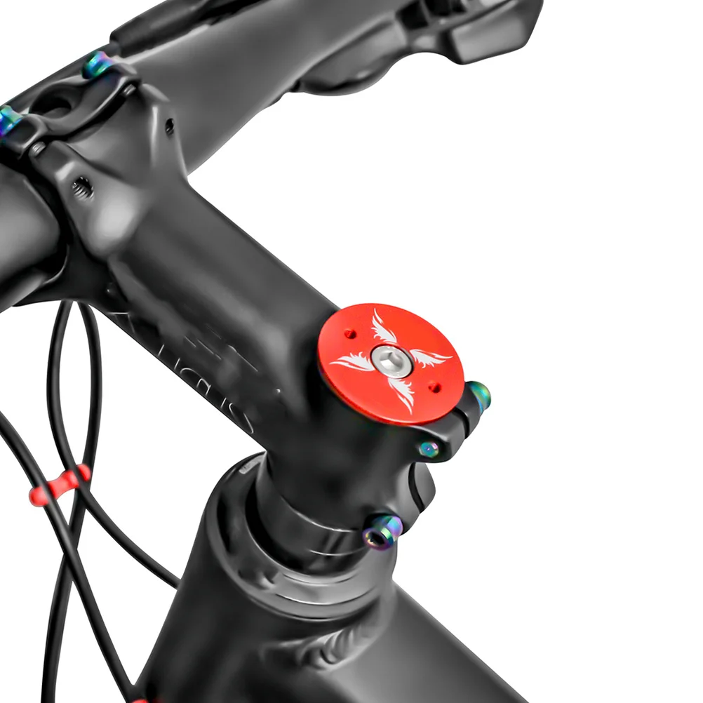 

Stem Headset Stem Caps Kit Red Lightweight Practical Stopwatch Mount for Mountain Bike Accessories Bike Headset Cap
