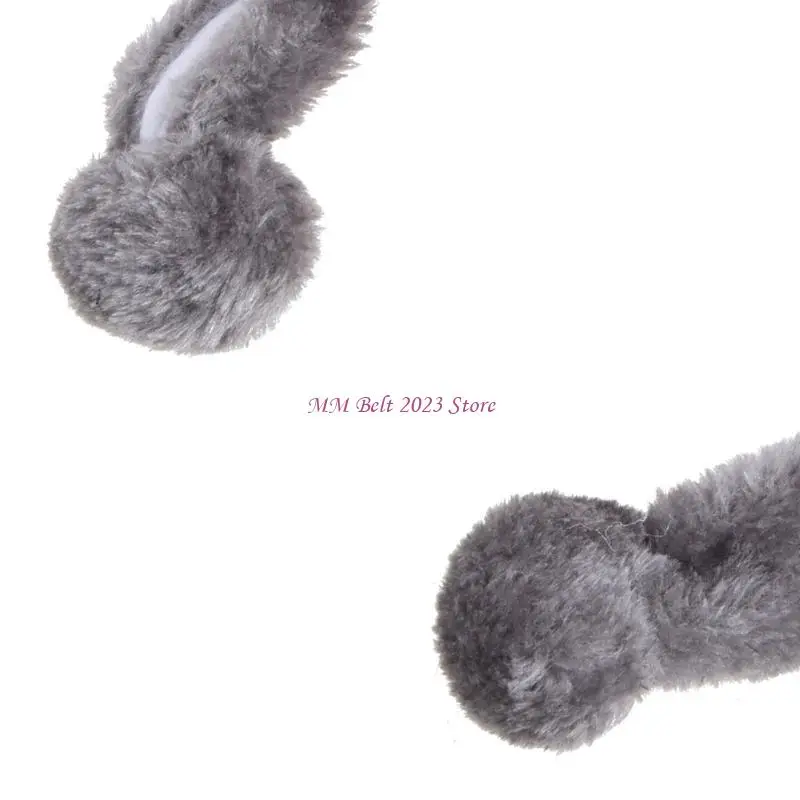 Ciepła czapka 49ME z nausznikami Zabawna pluszowa czapka polarowa w kształcie szopa w kształcie zwierzątka dla dorosłych dzieci