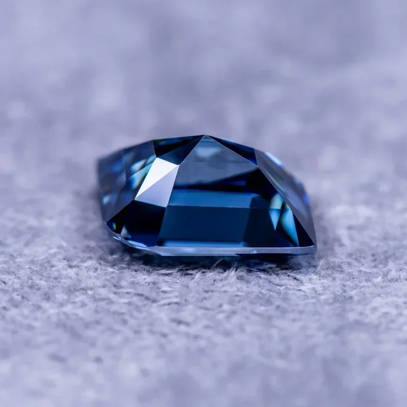 Moissanite Stone Royal Blue Primary Color Leaf Cut Gemstone Lab Grown Diamond for DIY Ring Necklace Main Materials GRA Certified