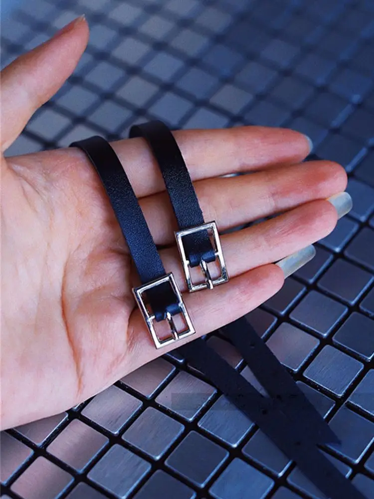 BJD Doll Clothing Accessories are suitable for 1/3 1/4stylish new super cool all-match mini imitation black leather belt leather