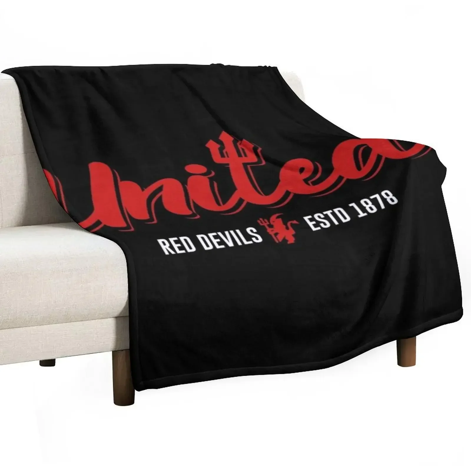 United Typography Throw Blanket Weighted Flannel Fabric Blankets