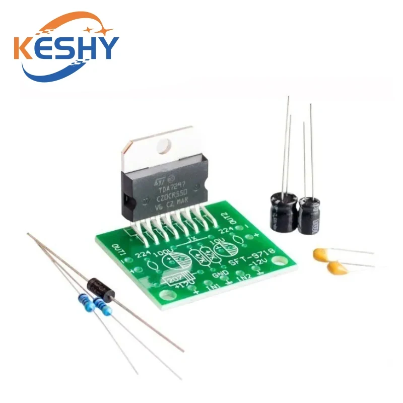 TDA7297 Power Amplifier Board Parts DC 12V Pure Rear 2.0 Dual-Channel 15W+15W Electronic DIY kit