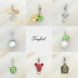 Frog Starfish Turtle Lobster Dolphin Charms Pendant,Jewelry 925 Sterling Silver Trendy Gift For Women Men Fit Bracelet Necklace