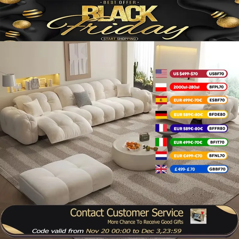 

Beige Fabric Electric Sofa Loveseat Full Size Indoor Modern Recliner Couch Apartments 3 Seater Divano Soggiorno Furniture Home