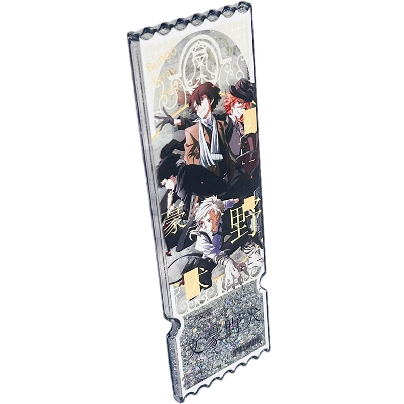 Kartu Cosplay Anime Bungo Stray Dogs Dazai oambung Nakahara Chuya kartu Cosplay bata akrilik Stub Display pasir apung hadiah Natal Counterfoil