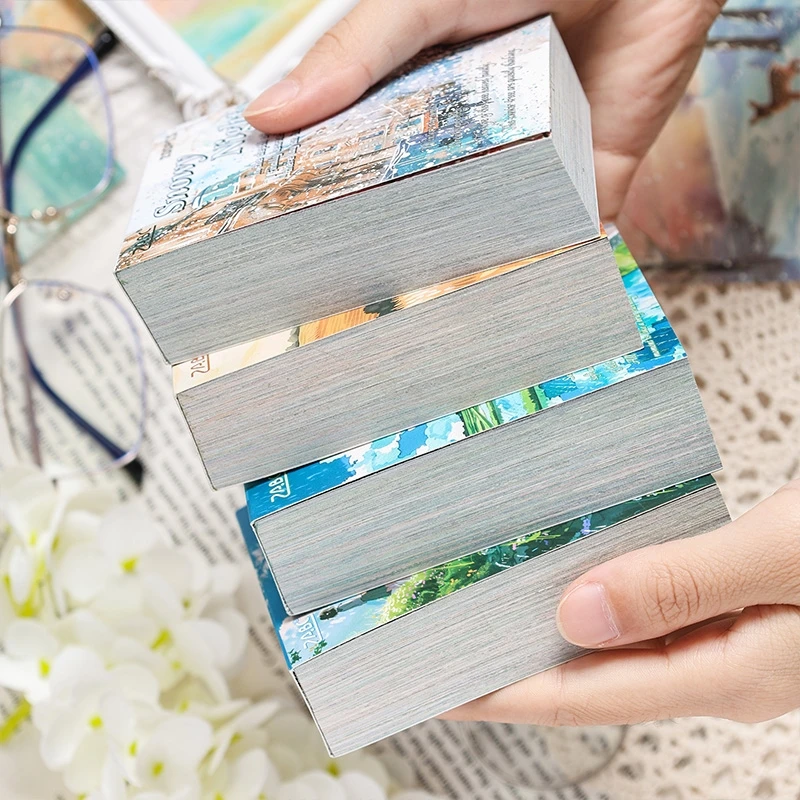 200 arkuszy Four Seasons Landscape materiał papierowy Decor Diary Album Scrapbooking materiał Tło papierowe śmieci dziennik materiały eksploatacyjne