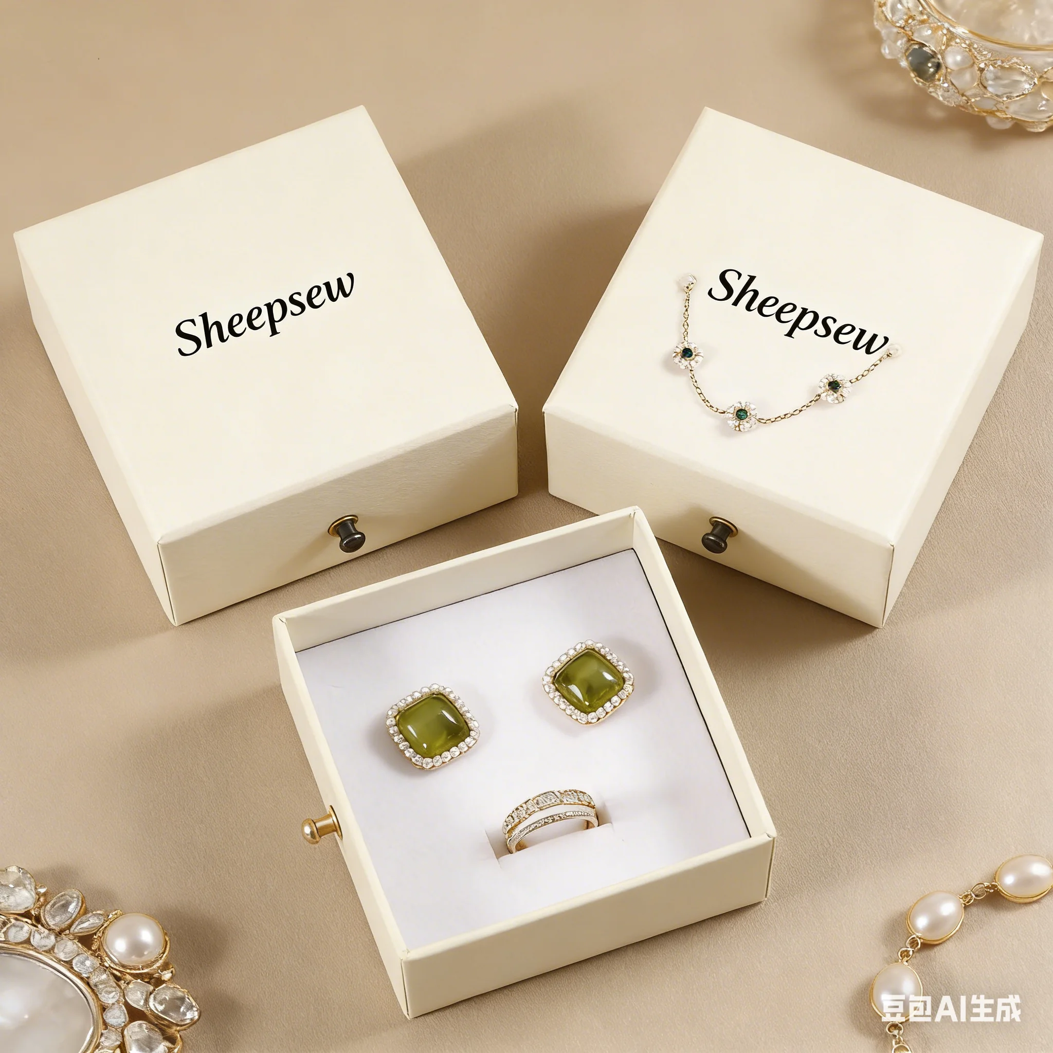 50 pieces gift box with rivets carton multicolor ring necklace box bracelet box jewelry box with sponge pad custom personalized