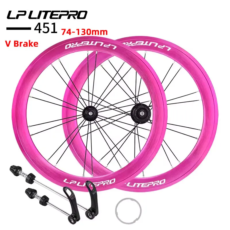 Litepro 20インチ自転車ホイールセット 406/451 V/ディスクブレーキ 高