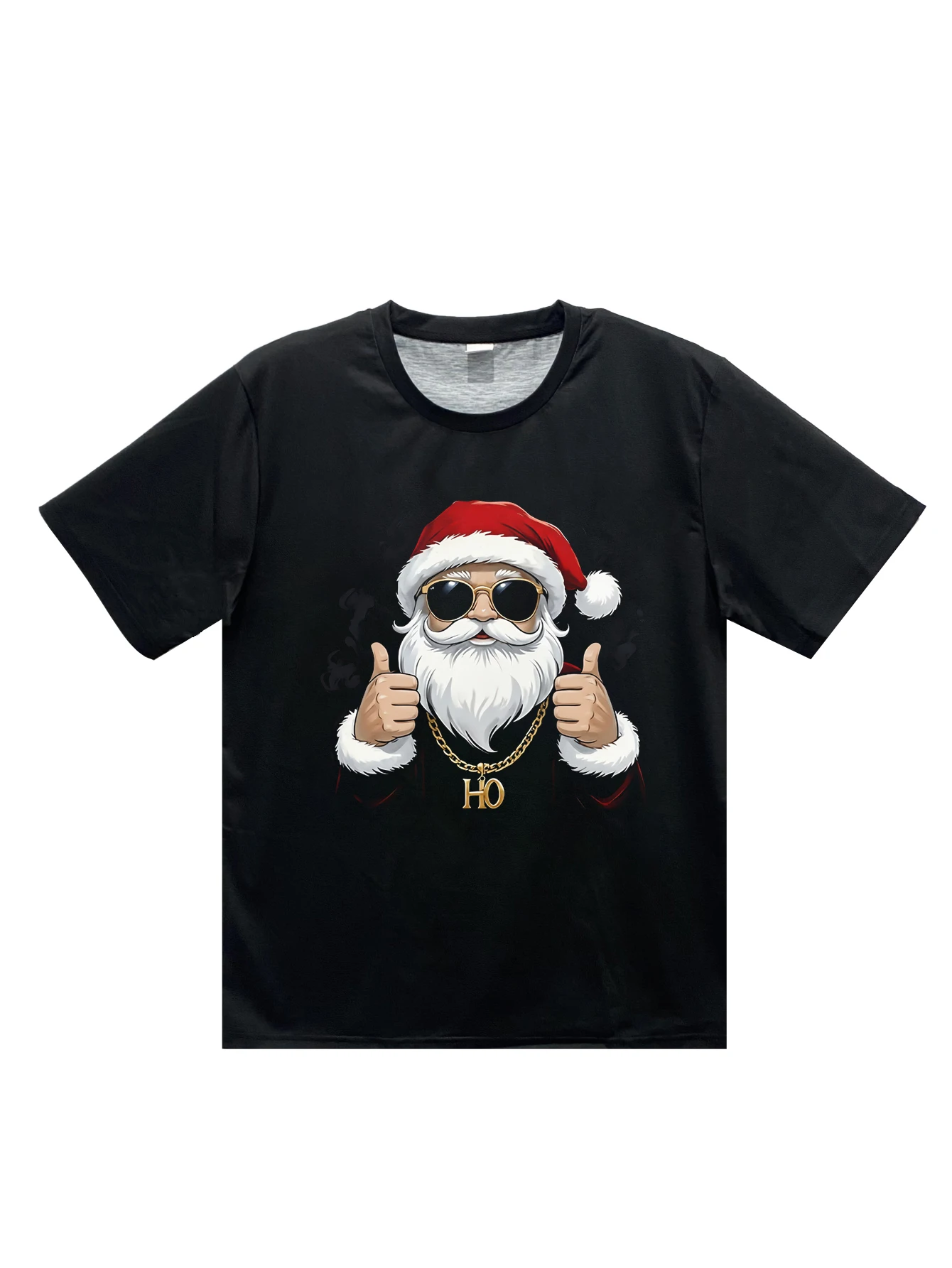 الرجال عيد الميلاد بارد سانتا كلوز لفتة طباعة تي شيرت عارضة بسط قليلا قصيرة الأكمام طاقم الرقبة قمم ملابس في الهواء الطلق.