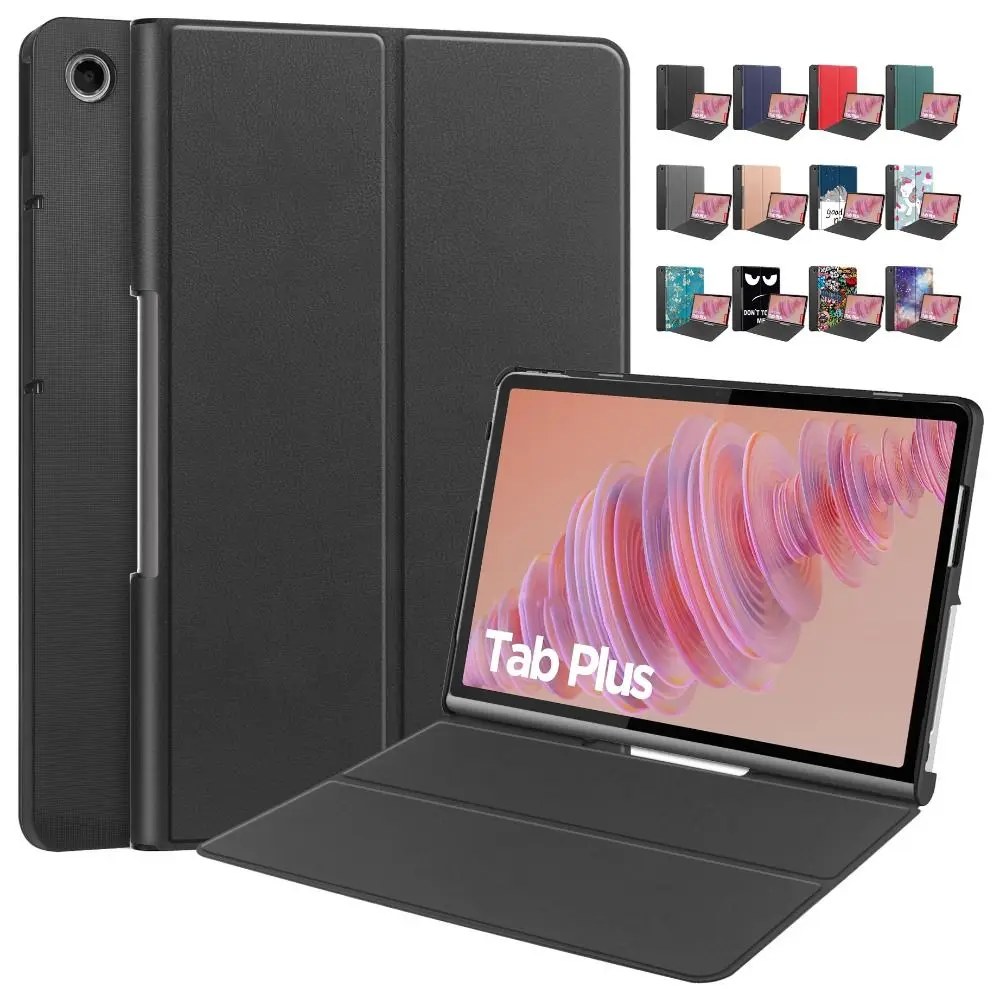 

Tri-Folding Stand 11.5inch Tablet Case Auto Wake/Sleep Shockproof Tablet Cover Anti-fall Leather for Lenovo Tab Plus 2024