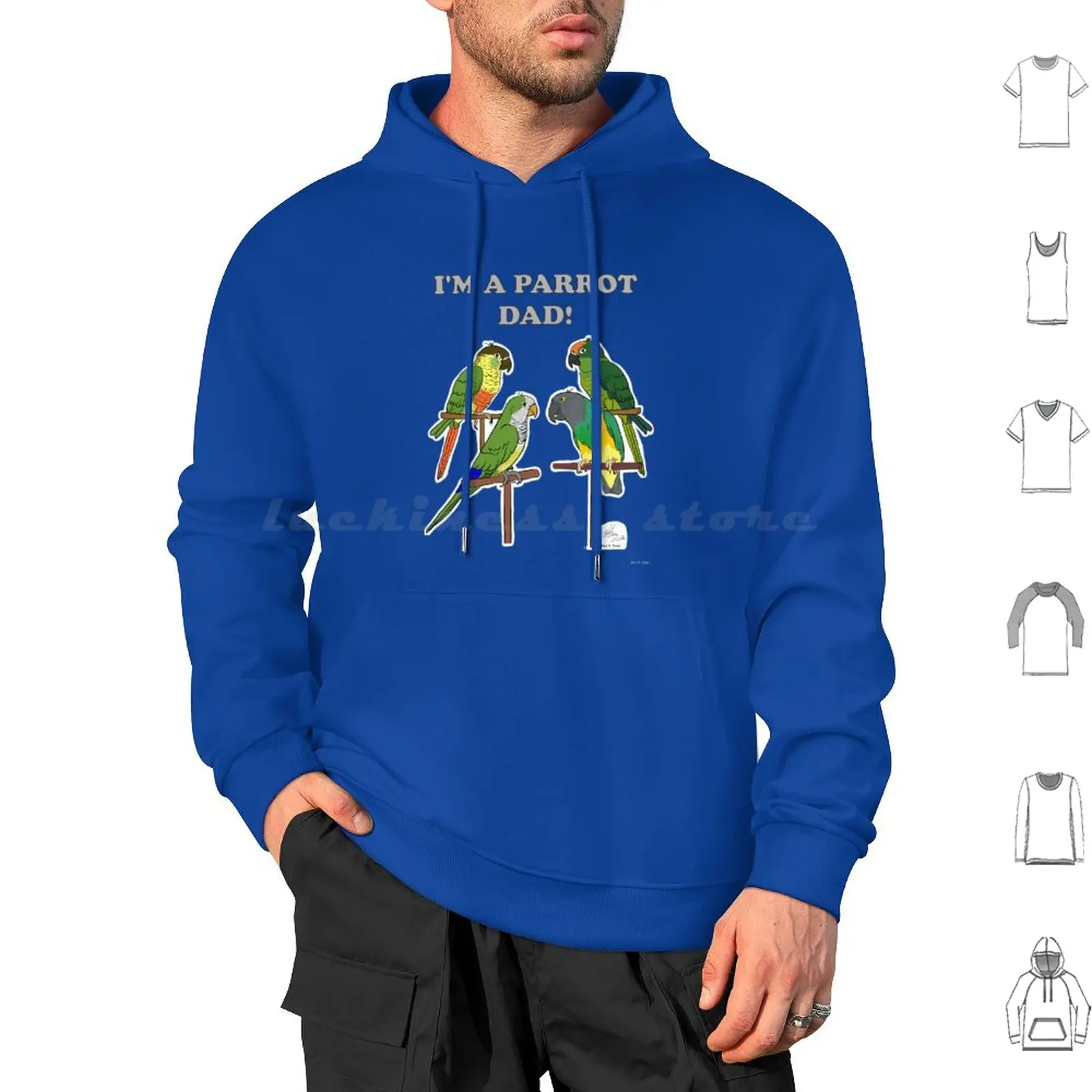 Parrot Dad-Peach Front , Green Cheek , Qaker , Senegal Hoodies Long Sleeve Parrots Pet Parrots Conures Conure Pet