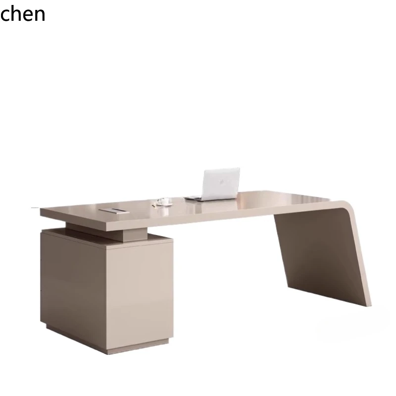 HT  Medical beauty consultation table reception negotiation table simple modern office boss table high sense