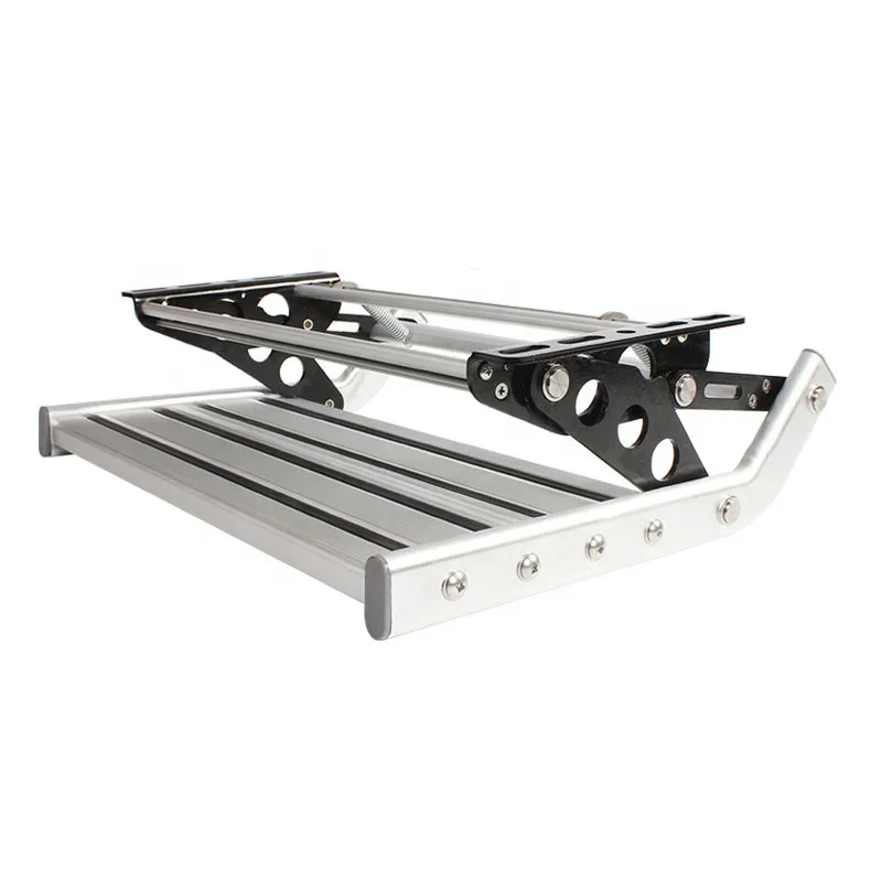 High-strength aluminum manual RV steps 501 * 183 * 484mm Safe and stable RV accessories Anti-skid design