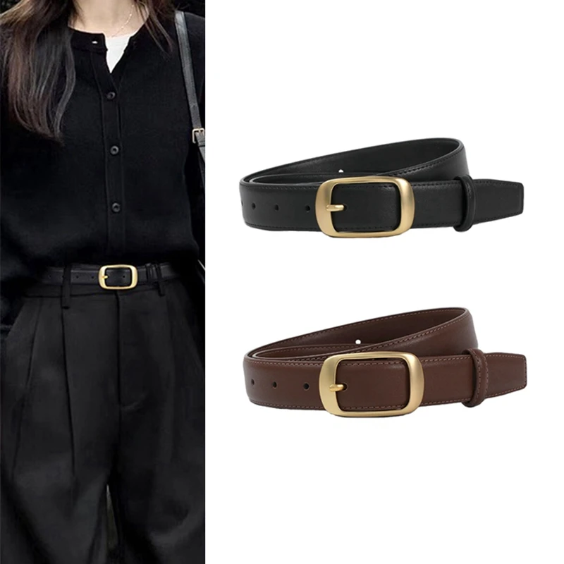 

Women's Belt Genuine Leather Gold Needle Buckle Belts Fashion And Versatile Jeans Casual Decoration Designer Waistband Lady