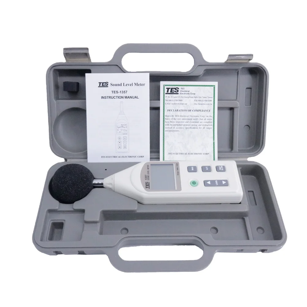 

TES-1357 Portable Digital Sound Level Meter 30dB to 130dBd Accuracy (+/- )1.5dB