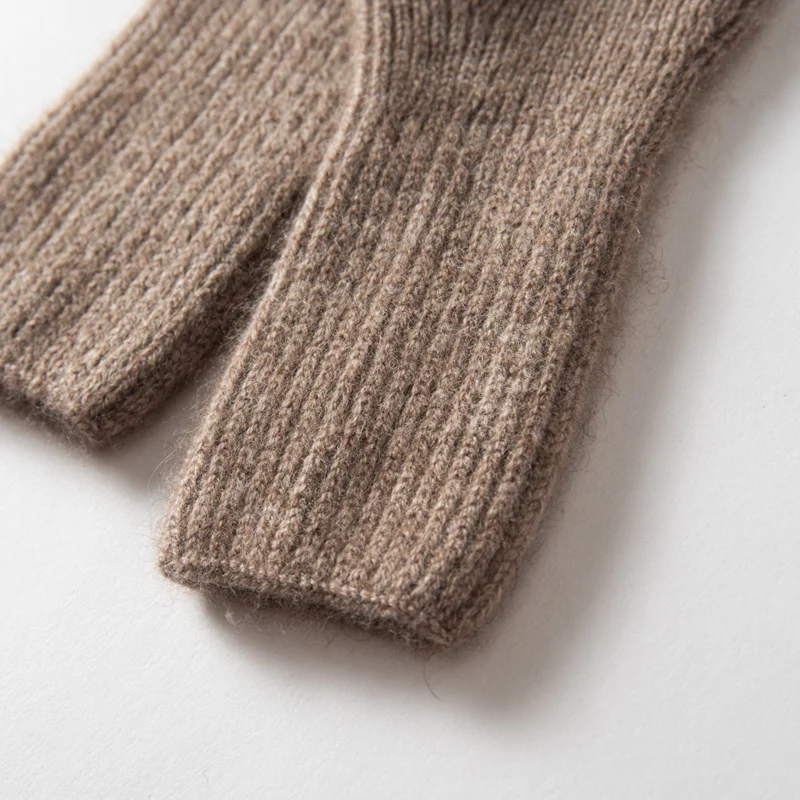 MERRILAMB Herbst Winter Handschuhe Frauen Hohe Qualität Kaschmir Stricken Weiche Warme Touchscreen Fäustlinge Stretch Solide Volle Finger Guantes – Detail 20
